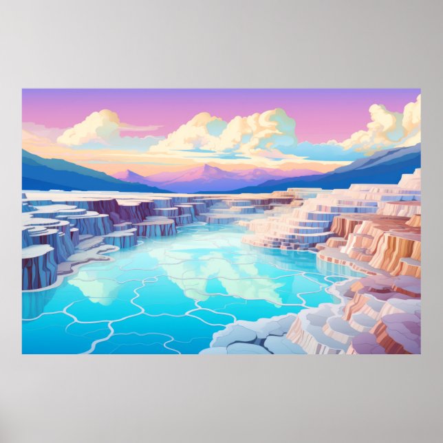 Landschaft Winter Sunset Landschaft Natur Poster (Vorne)
