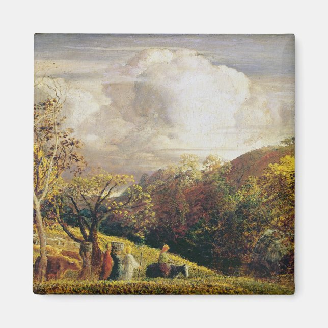 Landschaft, Zahlen und Rinder Magnet (Vorne)