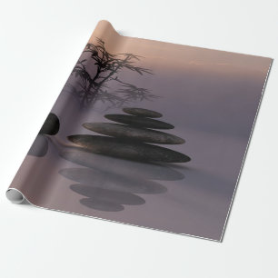 Landschaft, Zen-Steine, Bambus Geschenkpapier