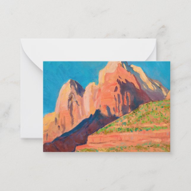 Landschaft, Zion Nationalpark von Maynard Dixon Mitteilungskarte (Vorderseite)