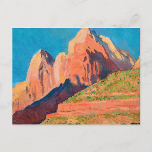 Landschaft, Zion Nationalpark von Maynard Dixon Postkarte (Vorderseite)