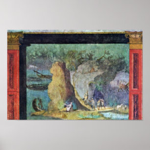 Landschaft zur Odyssee durch Römischer Meister Um Poster