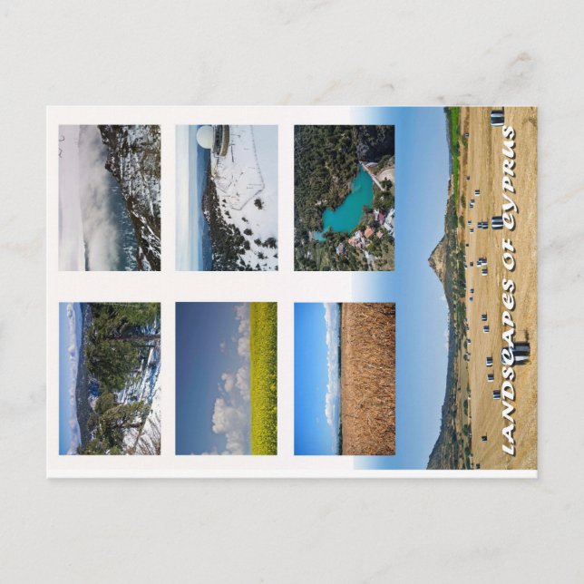 Landschaften auf Zypern Postkarte (Vorderseite)