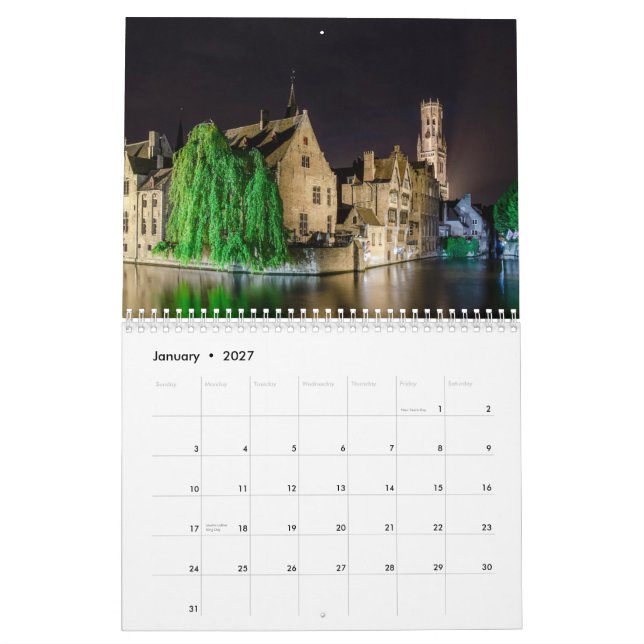 Landschaften Brügge Kalender (Jan 2027)