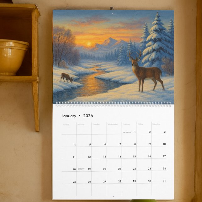 Landschaften der Jahreszeiten Vorlage Kalender (Von Creator hochgeladen)