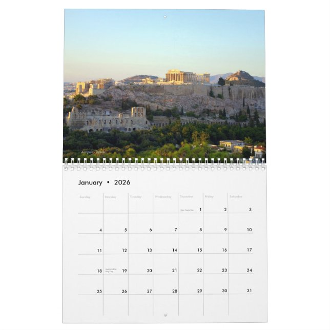 Landschaften Griechenlands Kalender (Jan 2026)