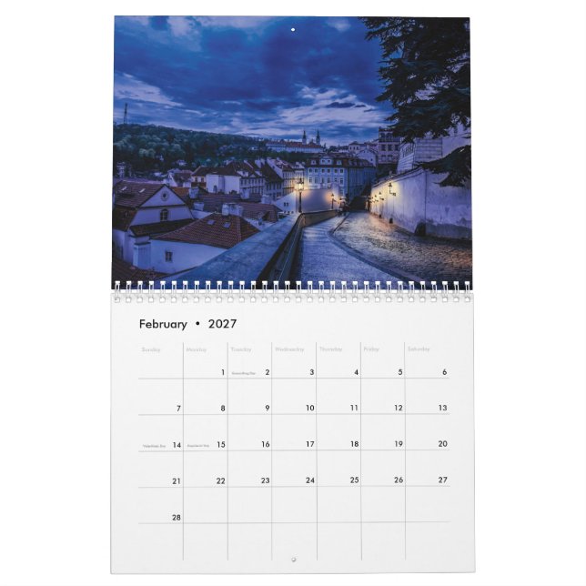 Landschaften in Europa Kalender (Feb 2027)