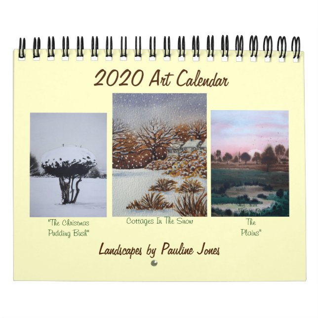 Landschaften Schnee und Saisongemälde Kunst 2020 Kalender (Titelbild)