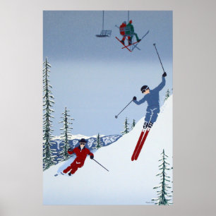 Landschaften Skifahren Poster