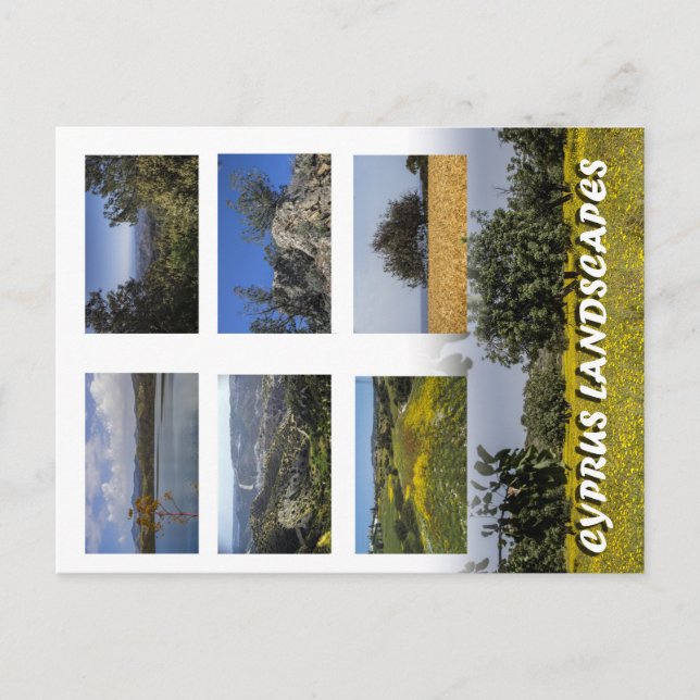Landschaften Zyperns Postkarte (Vorderseite)