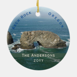 Landschaftlich Arch Rock Familienname Datum Oregon Keramik Ornament