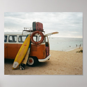 Landschaftlich Beach Art Sommerurlaub Vintag Beach Poster
