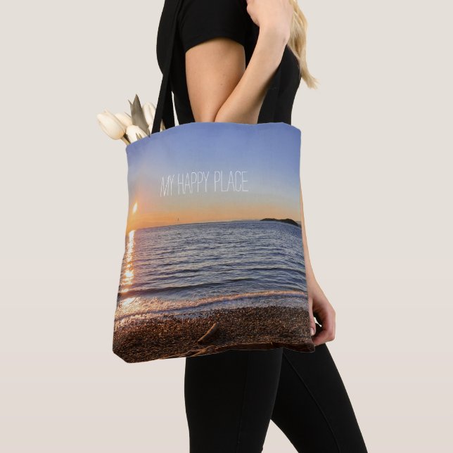 Landschaftlich Beach Sunset Foto Tasche (Von Nahem)