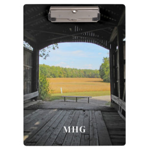 Landschaftlich Covered Bridge-Zwischenablage Klemmbrett