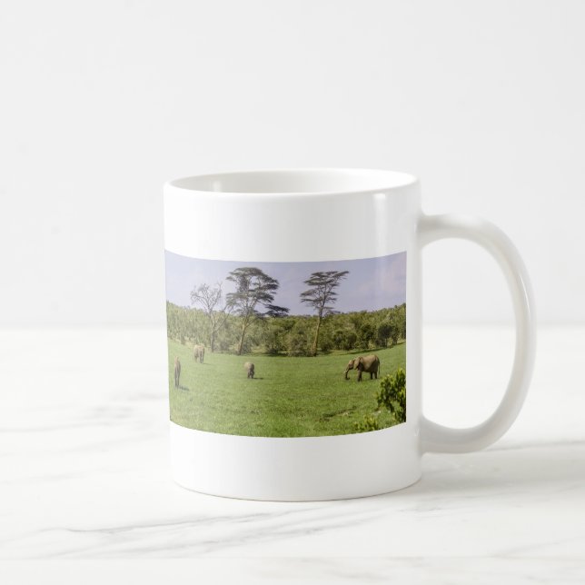 Landschaftlich Elephant Panorama Kaffeetasse (Rechts)