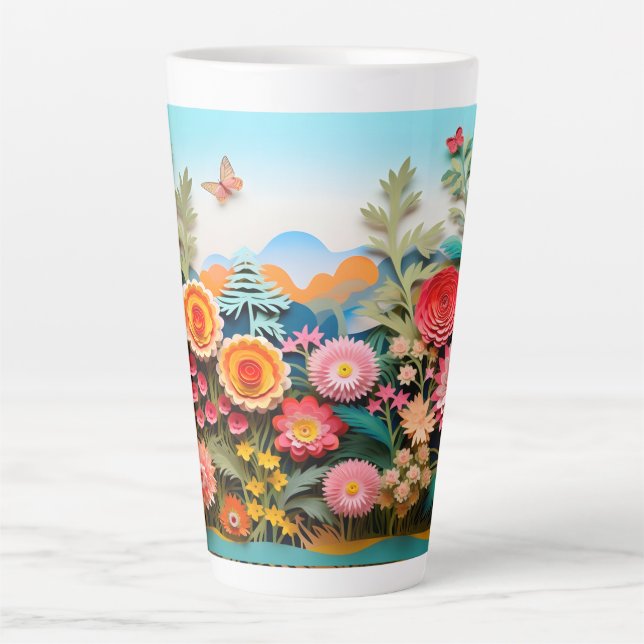 "Landschaftlich Garden Tasse - Farbenfrohe Blume u (Vorderseite)