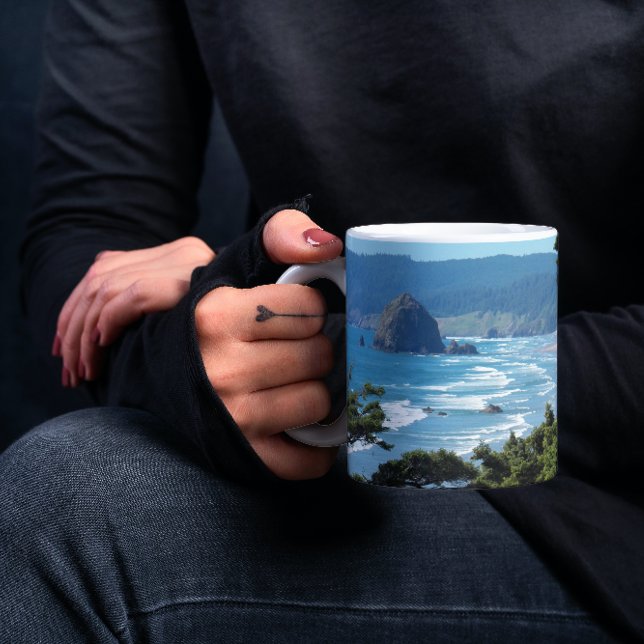 Landschaftlich Oregon Seascape Foto Kaffeetasse (In Situ Held)