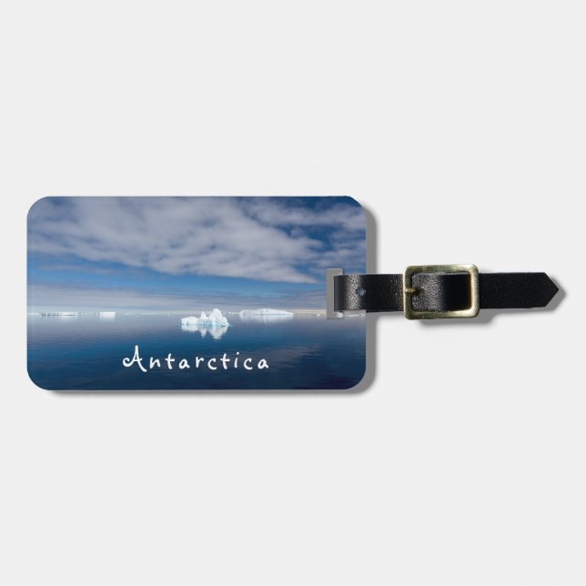 Landschaftlich schwimmendes Foto mit Text Gepäckanhänger (Vorderseite horizontal)