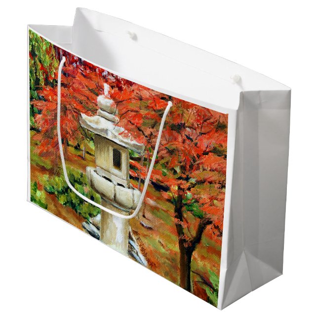 Landschaftlich St Louis Missouri Japanischer Garte Große Geschenktüte (Vorderseite Schrägansicht)