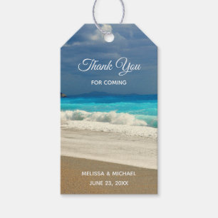 Landschaftlich türkisfarbenes Blue Sea Beach Foto Geschenkanhänger