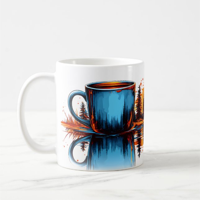 Landschaftlich Wilderness Reflection Kaffeemaschin Kaffeetasse (Links)