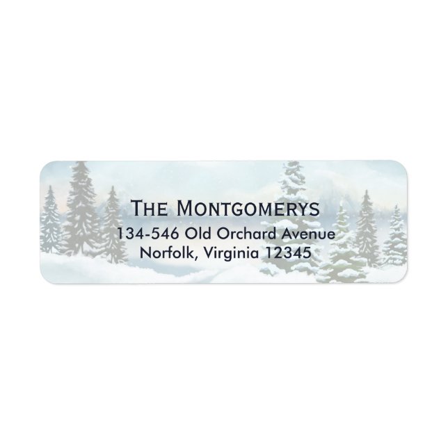 Landschaftlich Winter Wonderland Aquarellmalerei (Vorne)