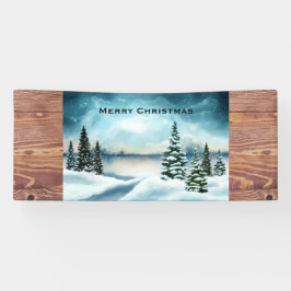 Landschaftlich Winter Wonderland Aquarellmalerei Banner