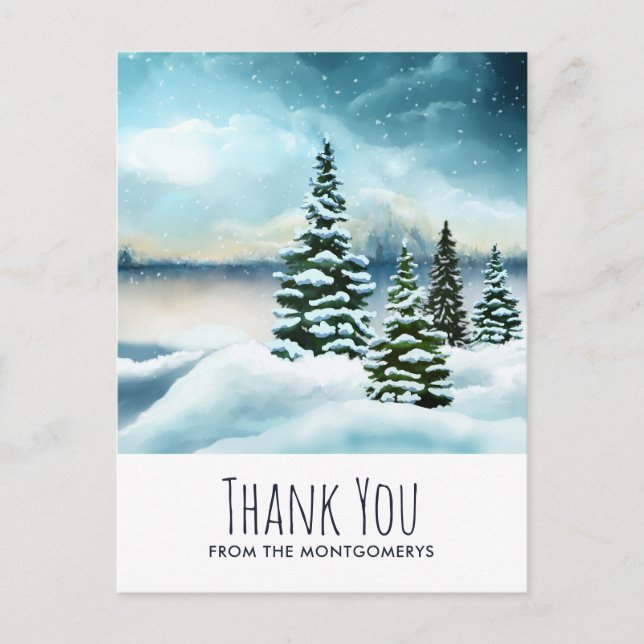 Landschaftlich Winter Wonderland Wonderland Kunst Postkarte (Vorderseite)