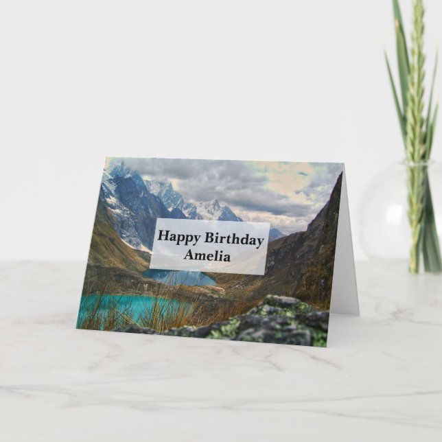 Landschaftliche Alpen Foto Geburtstag Karte (Vorderseite)