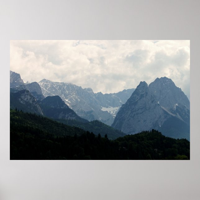 Landschaftliche Alpen Foto Poster (Vorne)