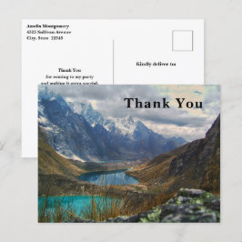 Landschaftliche Alpen Foto Vielen Dank Postkarte