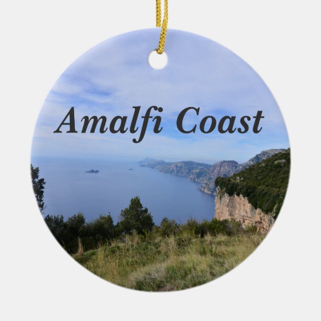 Landschaftliche Amalfi-Küste in Italien Keramik Ornament (Vorne)