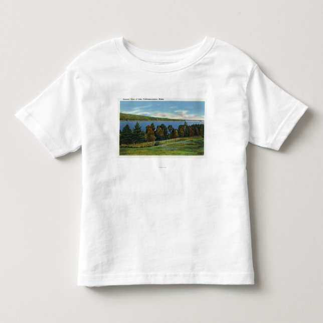 Landschaftliche Ansicht von See Cobbosseecontee Kleinkind T-shirt (Vorderseite)