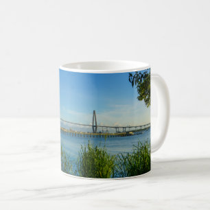 Landschaftliche Arthur Ravenel Bridge Kaffee Tasse