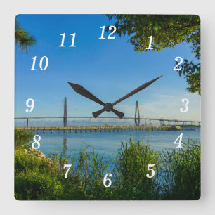 Landschaftliche Arthur Ravenel Bridge Uhr