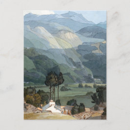 Landschaftliche Aussicht auf die Berge bei Amblesi Postkarte