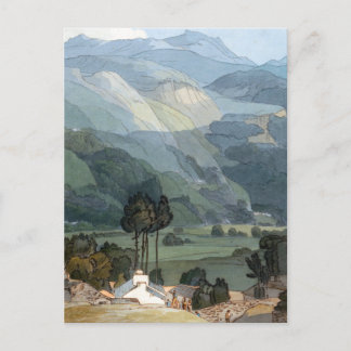 Landschaftliche Aussicht auf die Berge bei Amblesi Postkarte