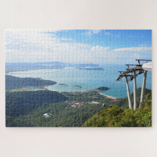 Landschaftliche Aussicht Langkawi Bergbahn mit Aus