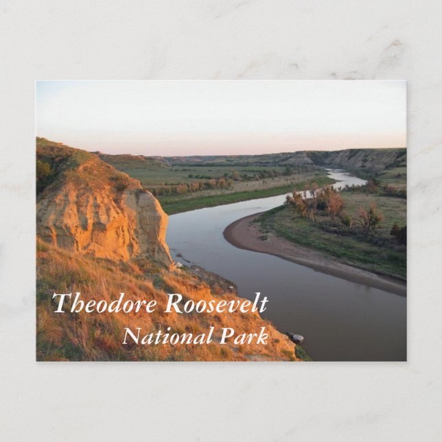 Landschaftliche Aussicht, Nationalpark Theodore Ro Postkarte (Vorderseite)