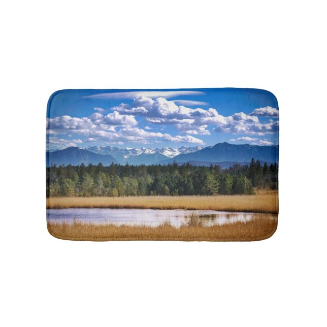 Landschaftliche Berge Alp Landschaft Badematte (Vorderseite)