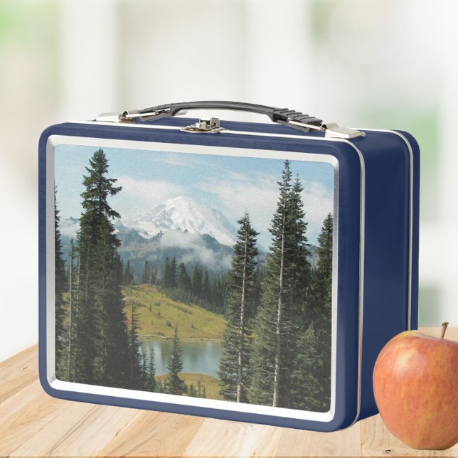 Landschaftliche Berglandschaft Metall Lunch Box (In Situ Apple)