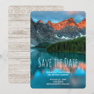 Landschaftliche Berglandschaftsfotografie Hochzeit Save The Date