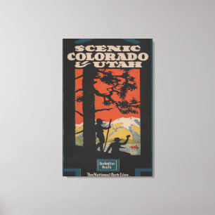 Landschaftliche Colorado & Utah Reiseplakat Leinwanddruck