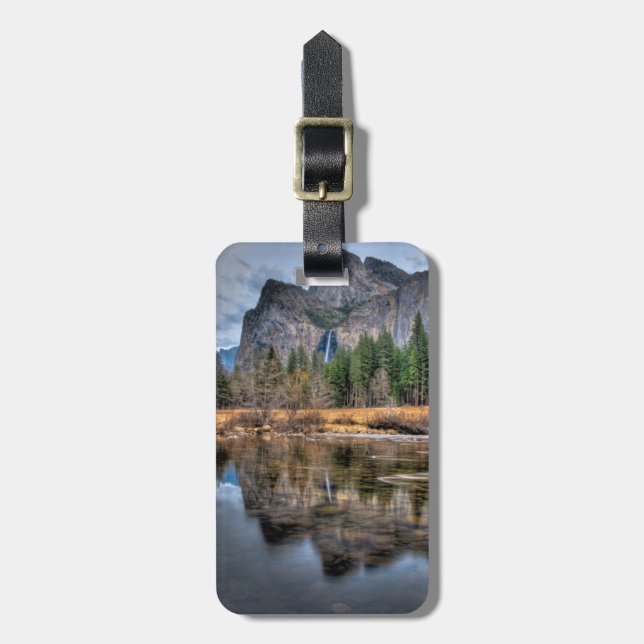 Landschaftliche Fälle Yosemite Gepäckanhänger (Vorderseite vertikal)