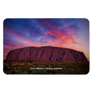 Landschaftliche Fotografie - Uluru bei Sonnenunter Magnet