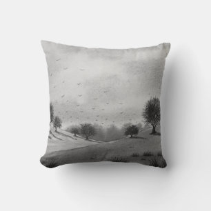 landschaftliche Herbsthügel und Waldlandschaft Kissen