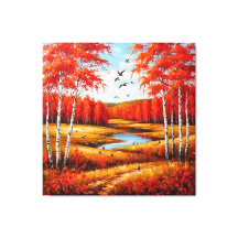 Landschaftliche Herbstlandschaft mit lebhaften Fol