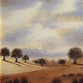 landschaftliche Herbstlandschaft Originalkunst Kaffeetasse