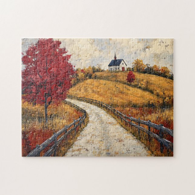 Landschaftliche Herbstlandschaft Rustikal (Horizontal)