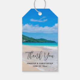 Landschaftliche Hochzeit am Strand nach Tropical D Geschenkanhänger